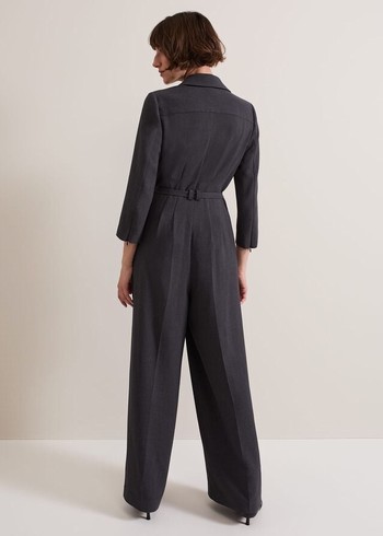 Phase Eight Pamela Grey Tailored Jumpsuit Grey Australia | GY5708493